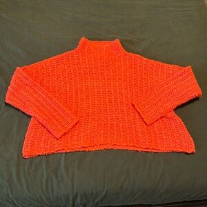 Aerie cropped orange sweater